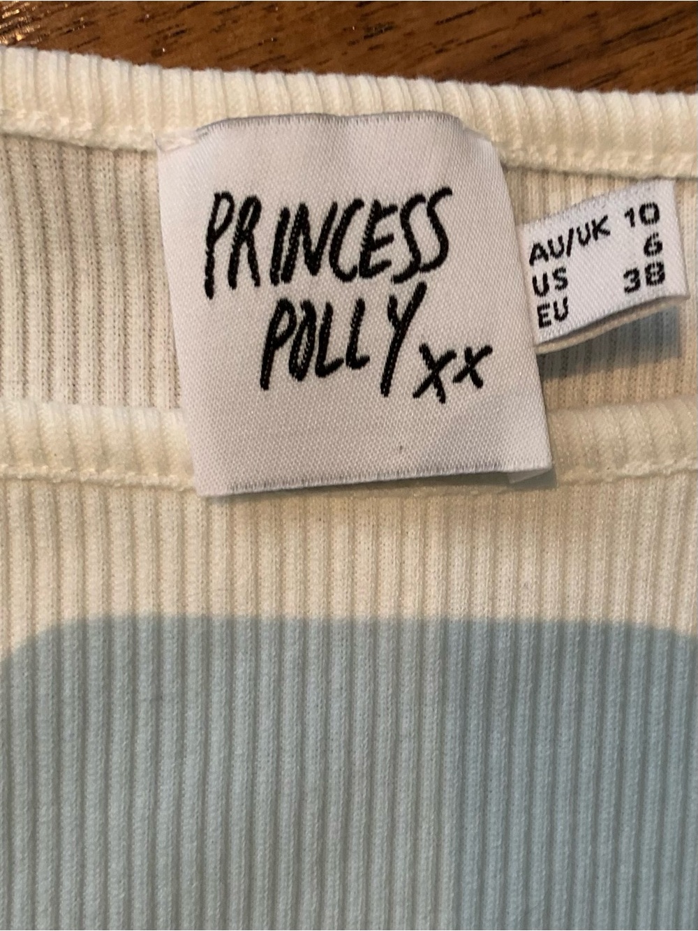 Princess Polly Cream Ribbed Tank Top - Picture 11 of 15